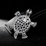 Broche de tartaruga prata