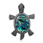 Broche de tartaruga prata