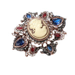 Broche estilo idade média azul