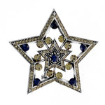 Broche estrela azul
