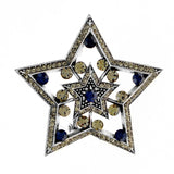 Broche estrela azul