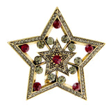 Broche estrela vermelho