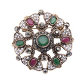 Broche floral verde