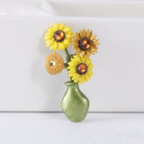 Broche girassol amarelo