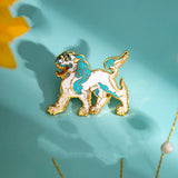 Broche leão branco