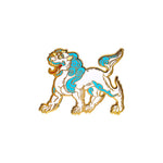 Broche leão branco