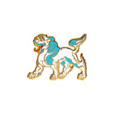 Broche leão branco