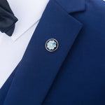 Broche masculino azul claro