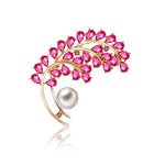 Broche metal e zircônia como mostra