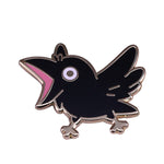 Broche pássaro preto