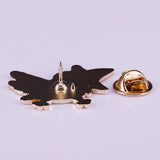 Broche pássaro preto