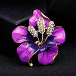 Broche retro flor púrpura