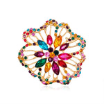 Broche strass ouro