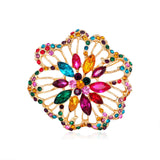 Broche strass ouro