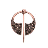 Broche viking cobre vermelho antigo