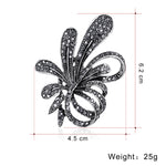 Broche vintage flor preto