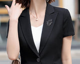 Broche vintage flor preto