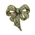 Broche vintage verde