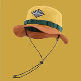 Bucket chapéu multicolorido amarelo