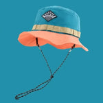 Bucket chapéu multicolorido azul