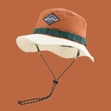 Bucket chapéu multicolorido laranja