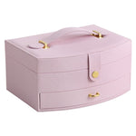 Caixa de joias decorativa cor-de-rosa