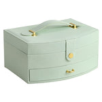 Caixa de joias decorativa verde pastel