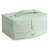 Caixa de joias decorativa verde pastel