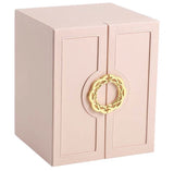 Caixa de joias elegante cor-de-rosa