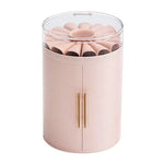 Caixa de joias gira cor-de-rosa
