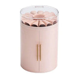 Caixa de joias gira cor-de-rosa