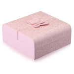 Caixa de joias luxuosa para crianças cor-de-rosa