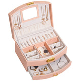 Caixa de joias moderna cor-de-rosa