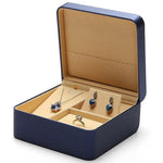 Caixa de joias sofisticada azul