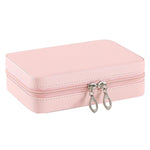 Caixa de joias de viagem cor-de-rosa