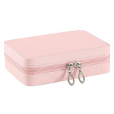 Caixa de joias de viagem cor-de-rosa