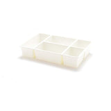 Caixa de maquilhagem com 5 compartimentos branco
