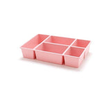Caixa de maquilhagem com 5 compartimentos rosa