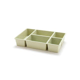 Caixa de maquilhagem com 5 compartimentos verde