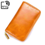 Carteira porta-passaporte laranja