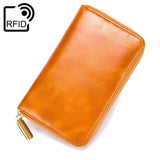 Carteira porta-passaporte laranja