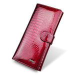 Carteira rectangular vermelho escuro
