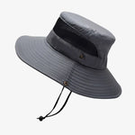 Chapéu bucket de verão cinzento escuro