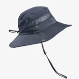 Chapéu bucket de viagem azul escuro