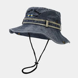 Chapéu bucket estilo americano azul escuro