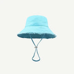 Chapéu bucket estilo desgastado azul celeste