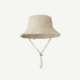 Chapéu bucket estilo desgastado branco cremoso