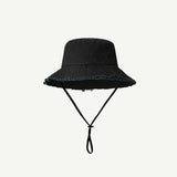 Chapéu bucket estilo desgastado preto
