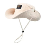 Chapéu bucket raw branco cremoso