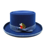 Chapéu cartola de alta qualidade azul / s (54-55cm)